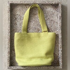 Eric Javits Raffia Woven Tote in Lime Green